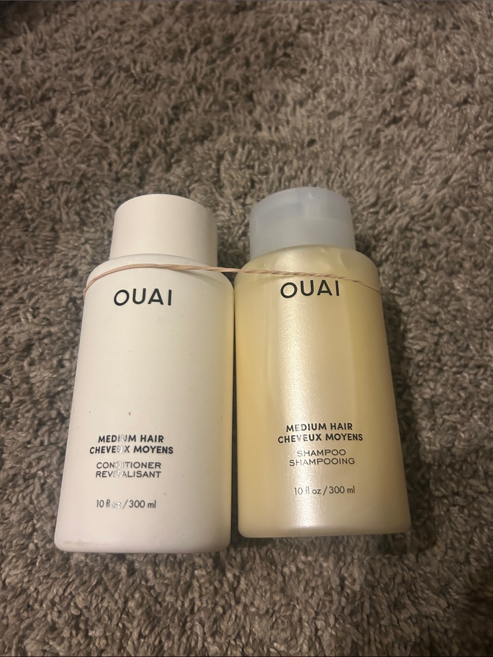 OUAI Cream & Champagne Medium Hair Shampoo and Conditioner Duo